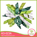2014 lovely wholesale green ribbon fabric flowers wholesale